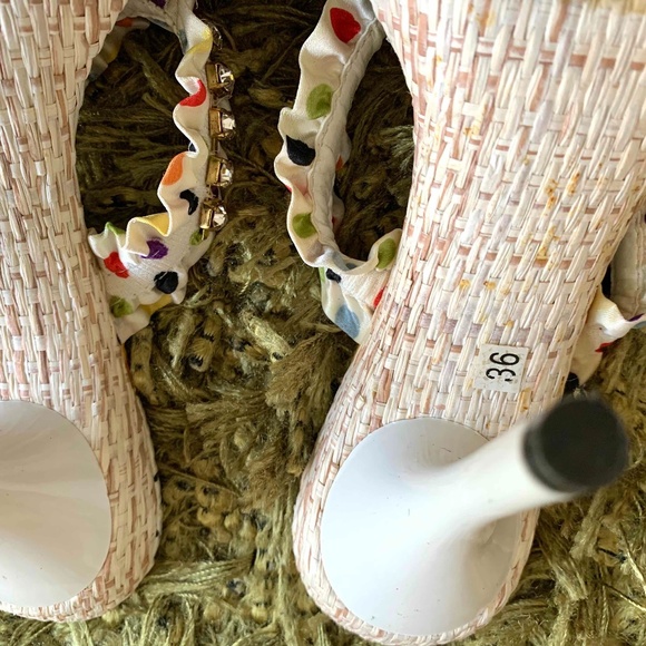 Brand New - White beaded High Heels Sandals - Picture 7 of 9